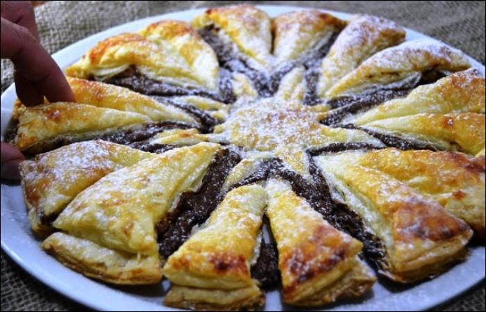 estrella de hojaldre y chocolate 02