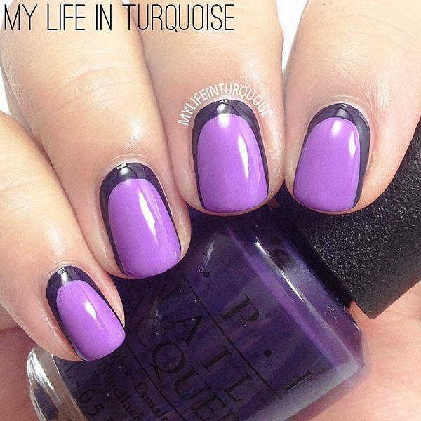 uñas naturales moradas sencillas