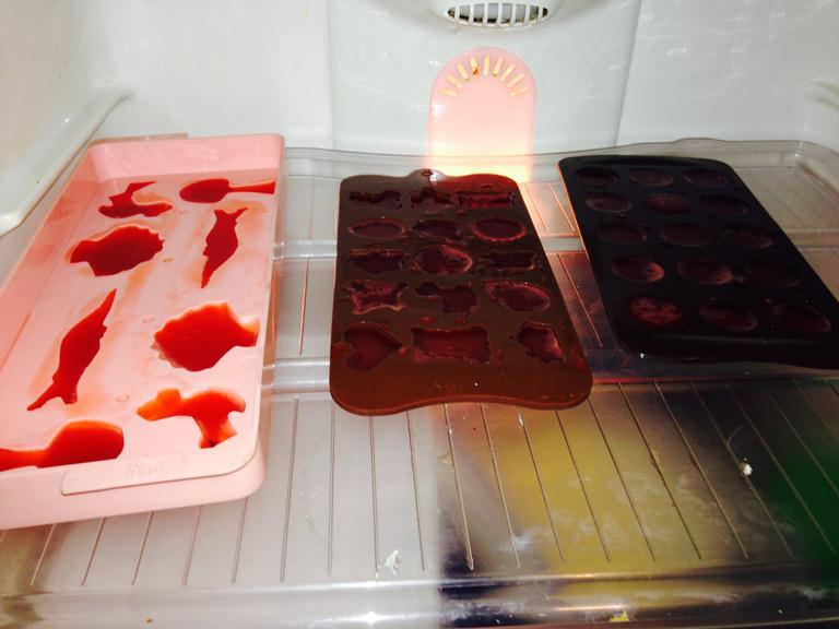 moldes en el refrigerador