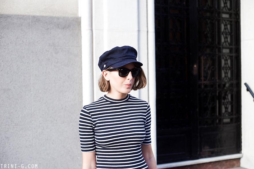 Trini | T by Alexander Wang striped dress Carven bag