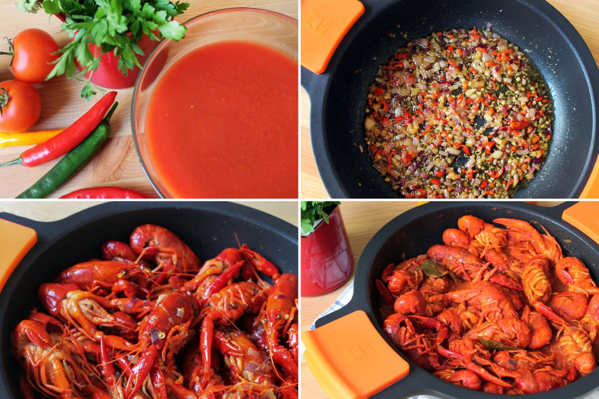 COOKING EXPERIENCES CANGREJOS DE RIO SALSA TOMATE PICANTE RECETA_ PASO A PASO
