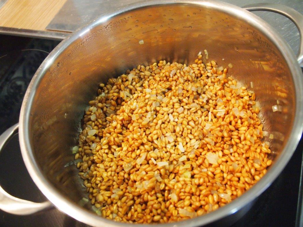 Ensalada trigo queso fresco