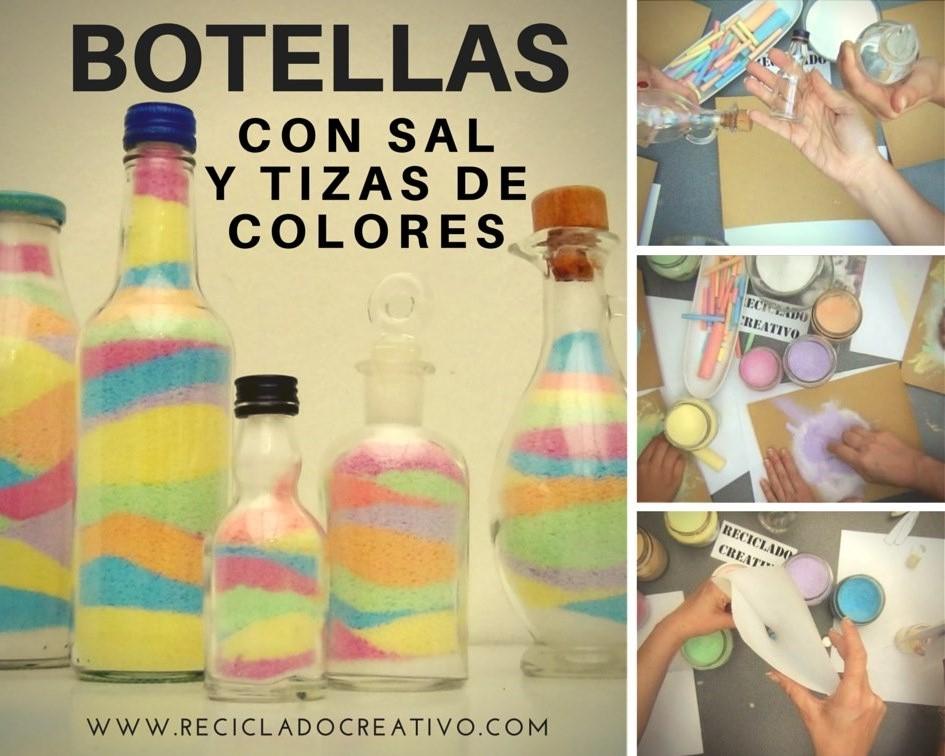 reutilizando botellas de cristal con tizas de colores (4)