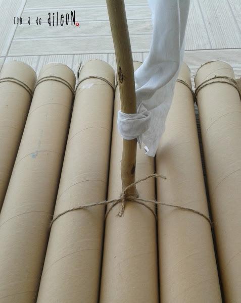 juguete reciclaje tubos carton naufrago