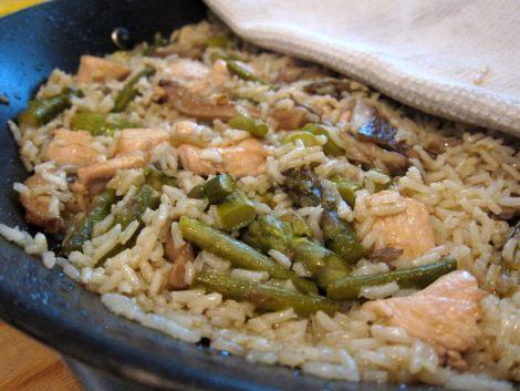 arroz-con-esparragos-setas-y-pollo