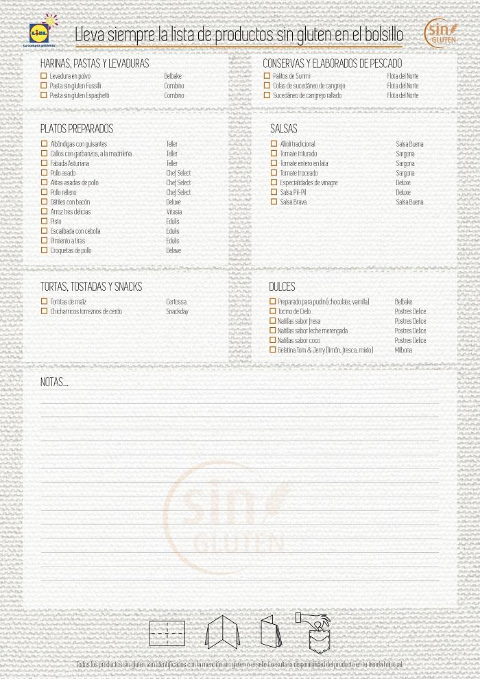 Productos Lidl sin gluten