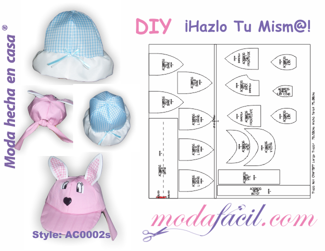 Descarga gratis los patrones de Gorra de Conejita y Gorrito para Bebes 