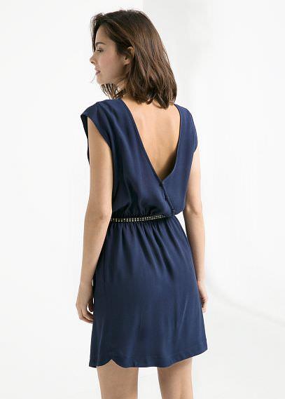 Vestido botones espalda