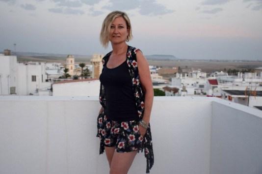 Two-piece suit floral