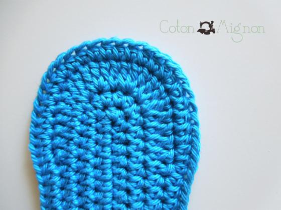 puntera suela zapato ganchillo bebé