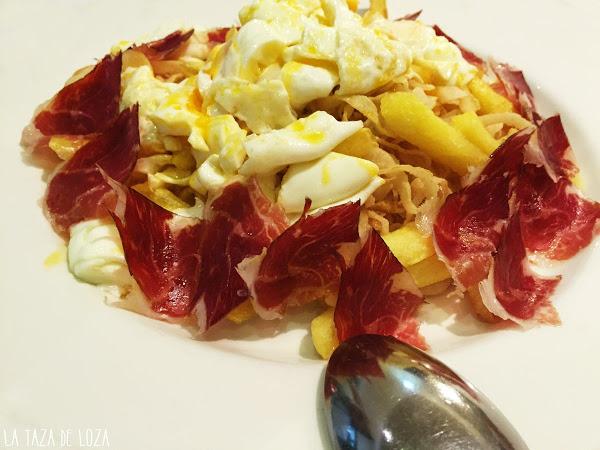 Huevos y jamón serrano ibérico