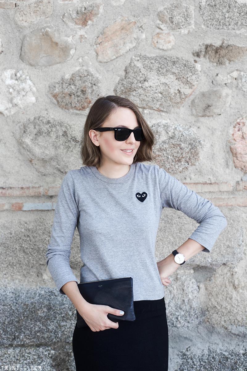 Trini | Isabel Marant midi skirt Comme des Garçons PLAY t-shirt