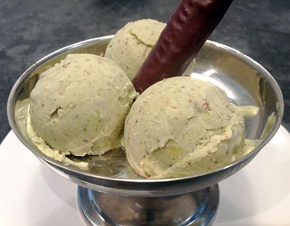 helado de pistachos