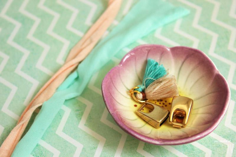 materiales pulseras de trapillo con abalorios