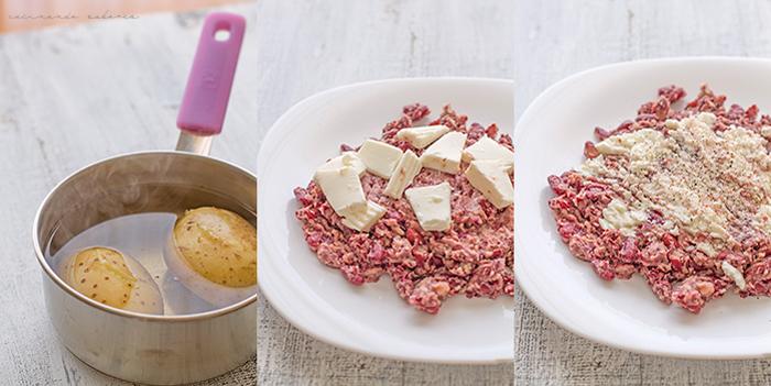 paso a paso hamburguesas alubias rojas con patatas