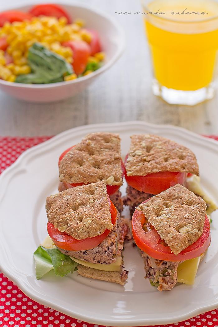 hamburguesas alubias rojas completa