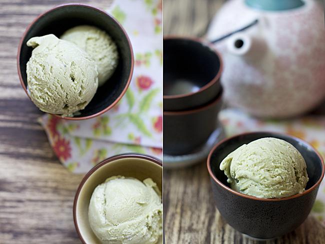 receta de helado de te matcha