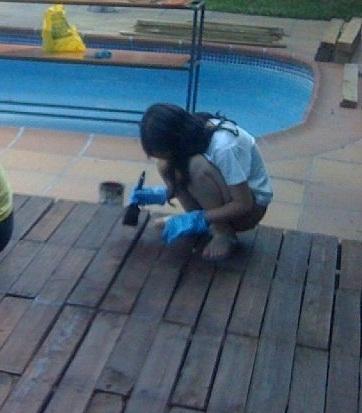 Suelos de palets para jardín