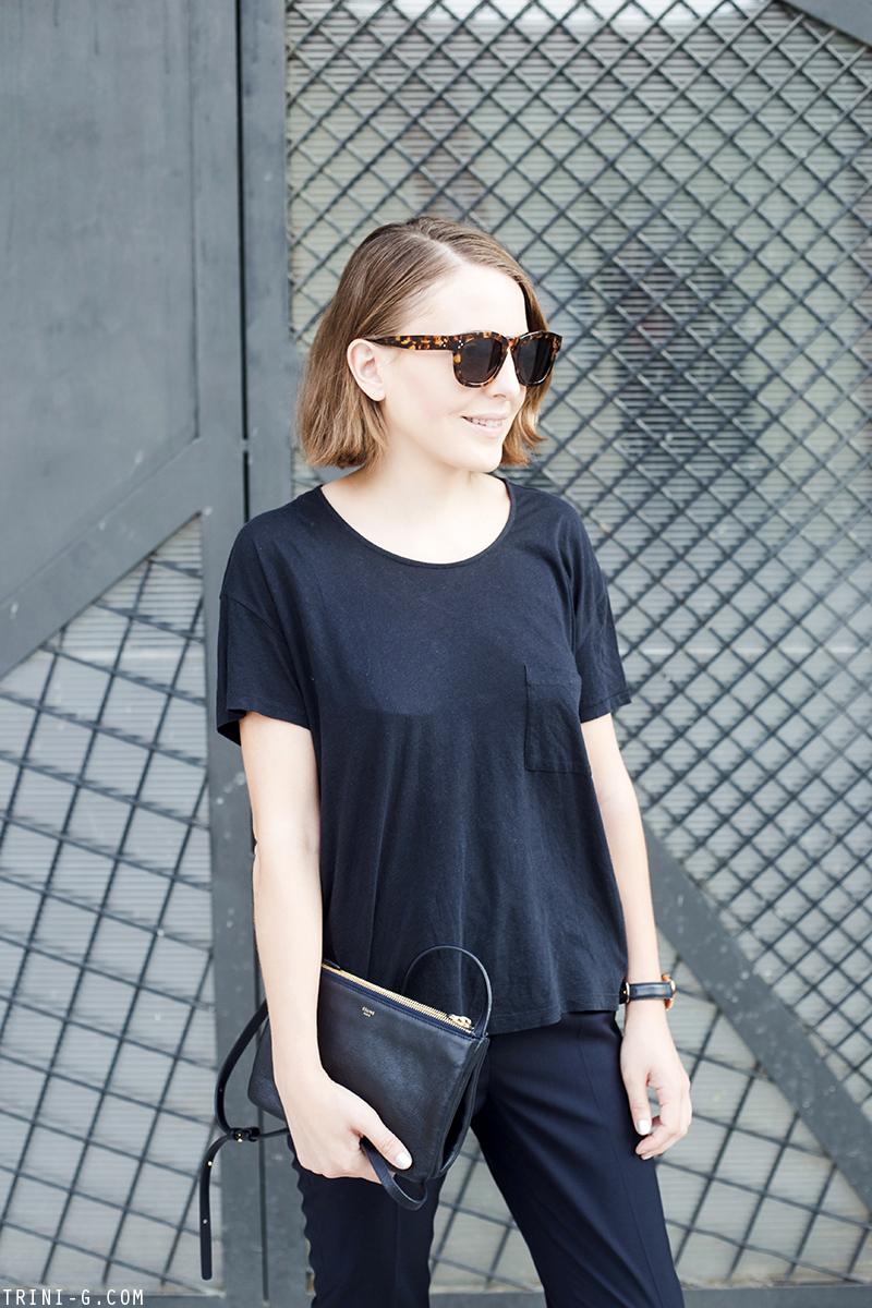 Trini | J Crew mules Céline sunglasses