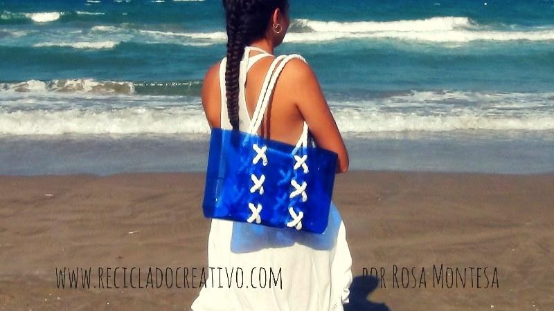 Bolso Capazo Playa Marinero con botellas de plástico recicladas