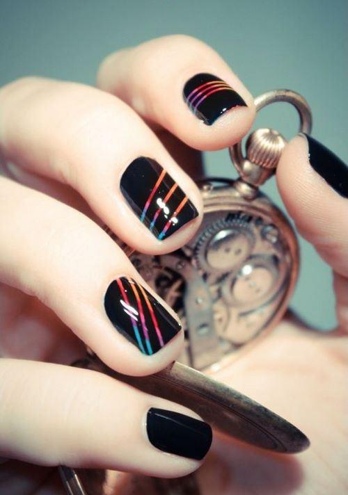 diseño degrade con cintas y negro