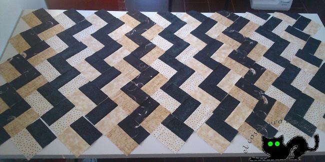 Montando mi quilt en zigzag