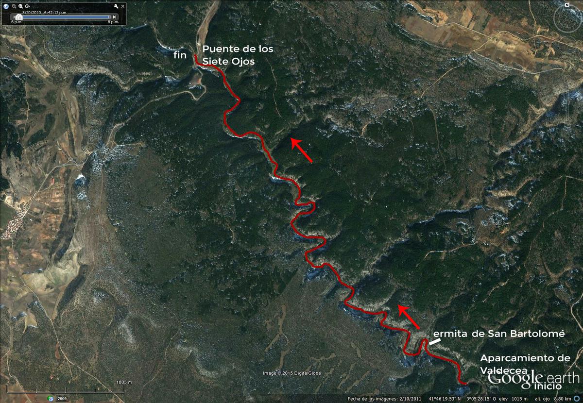 Senda del Río. Cañón del Río Lobos. Soria.