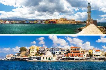 Pueblo de Chania en Creta