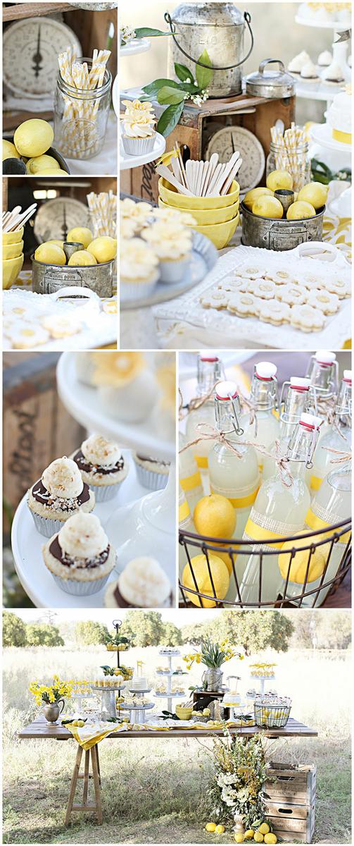 Lemon Dessert Table Feature on Love The Day