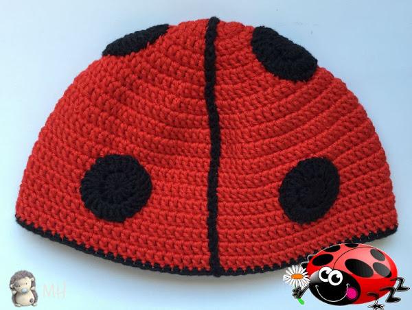 Gorro mariquita a crochet