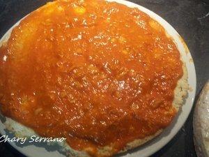 TARTA SALADA RELLENA DE ATÚN, HUEVO Y HORTALIZAS