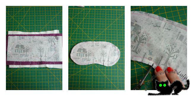 Una vez cosido cortamos la tela sobrante