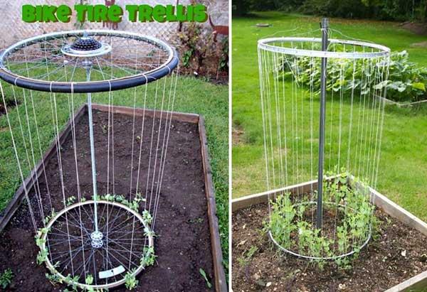 Ideas para reutilizar ruedas de bicicletas