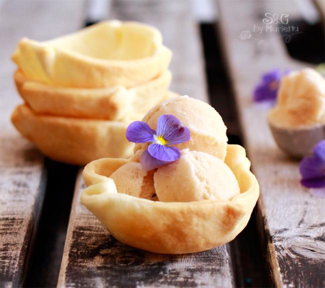 Tartaletas con helado vainilla, helados, recetas de helados, vainilla Bourbon, recetas de verano, recetas frescas, helados caseros, recetas sanas, masa brise, tartaletas caseras