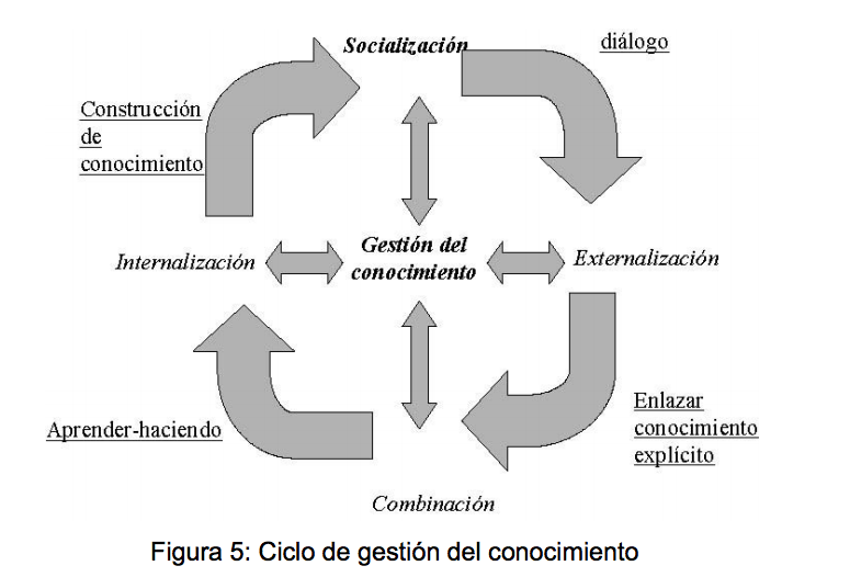 Figura 5: Ciclo de gestión del conocimiento - (c) Christian A. Estay-Niculcar