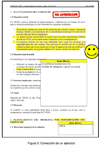 Figura 3: Corrección de un ejercicio - (c) Christian A. Estay-Niculcar