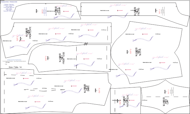 Descarga los patrones de la Blusa de Uniforme de Trabajo