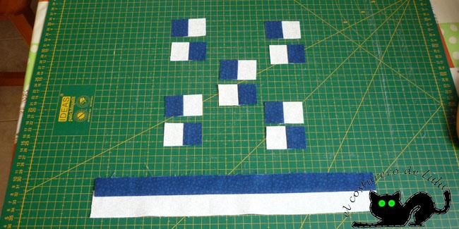 Cuadrados formados por cuadrados a partir de una tira