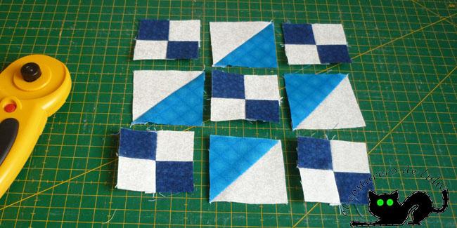 Colocamos todas las piezas antes de volver a coser