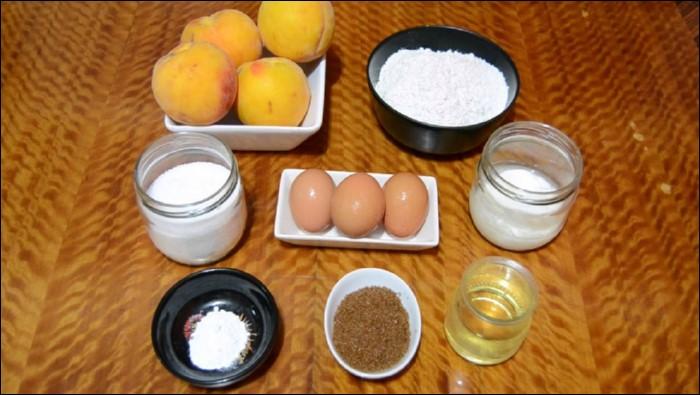 Bizcocho-invertido-de-melocoton-ingredientes