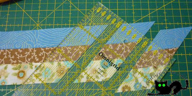 Cortamos las ocho tiras que vamos a necesitar