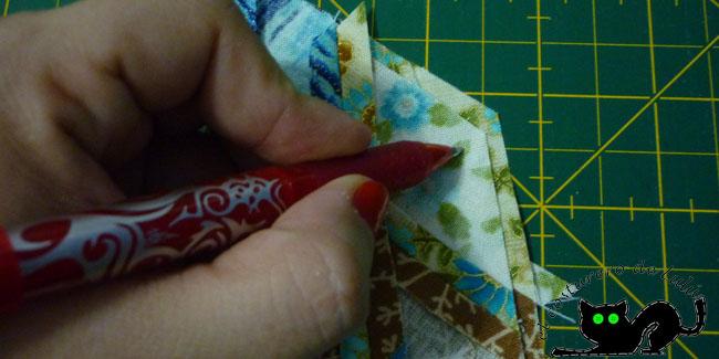 Marcamos el punto en el que vamos a rematar con la máquina