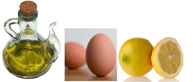 huevo limón y aceite de oliva