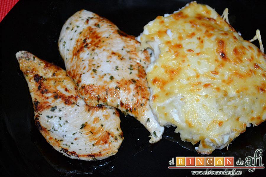 Coliflor gratinada, sugerencia de presentación