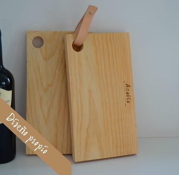 Tabla de madera para picar alimentos