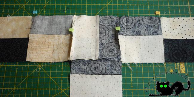 Sujeta las costuras con alfileres para que no se muevan