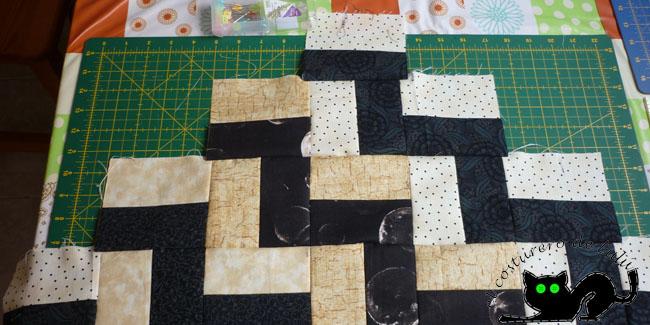 Así es como se va montando todo el top del quilt
