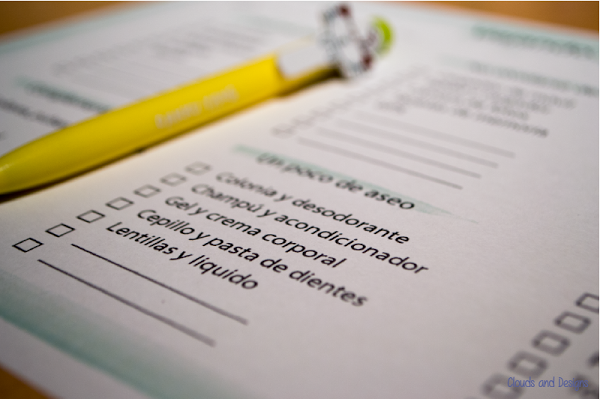 Imprimible - Hacer la maleta