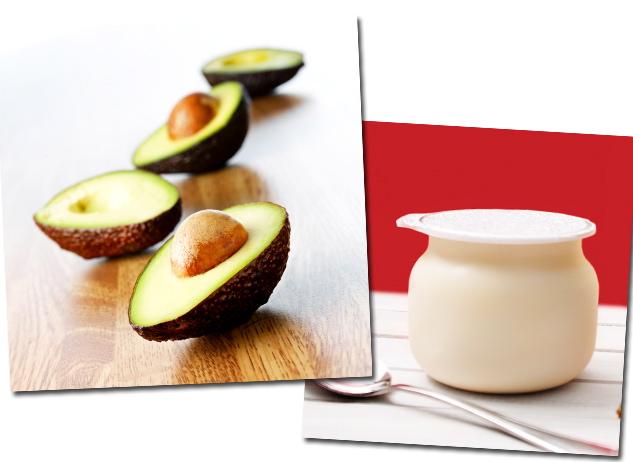 yogur y aguacate