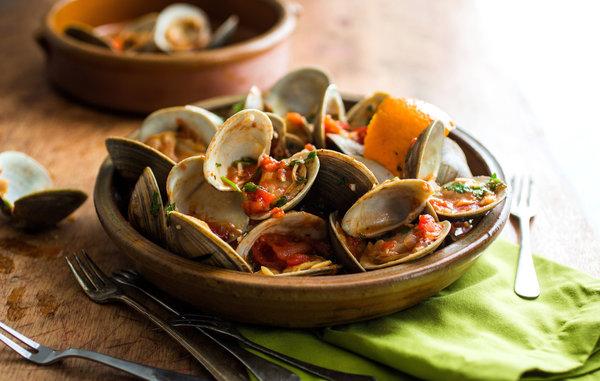 Receta de almejas especiadas